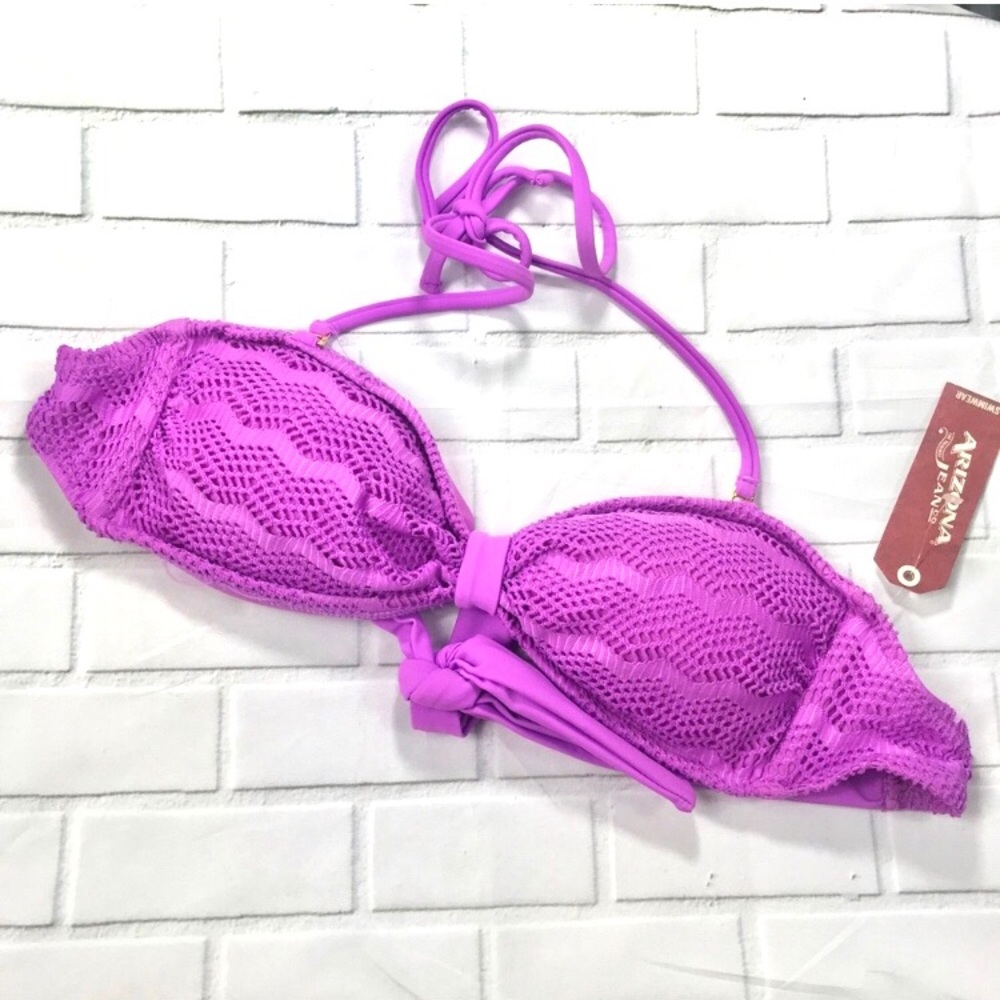NWT orchid purple crochet bikini top